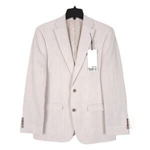 Bar III Men's Slim-Fit 100% Linen Suit Jacket Light Tan Solid 38R NWT